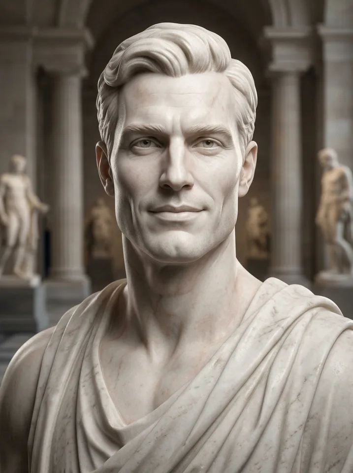Ancient Statue Max glow-up template preview
